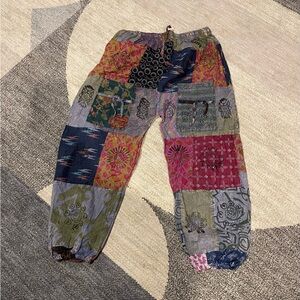 Kantha Colorful Patchwork Pants